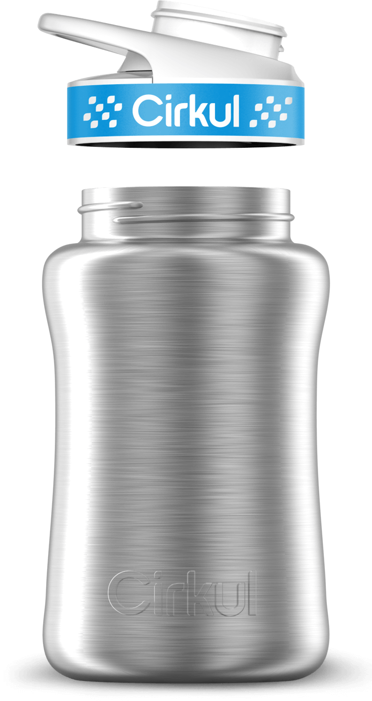 Custom 32oz. Stainless Steel Bottle & Comfort Grip Lid