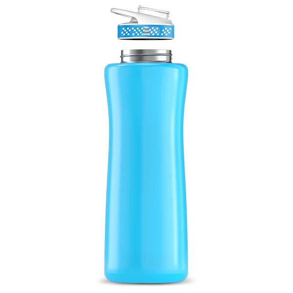 42oz. Blue Stainless Steel Bottle & Comfort Grip Lid