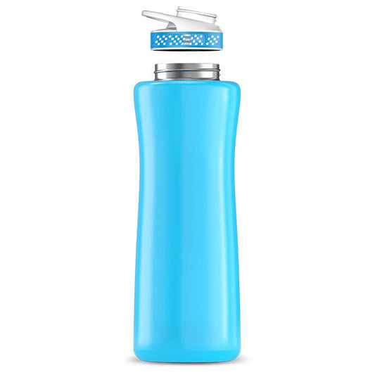 42oz. Blue Stainless Steel Bottle & Comfort Grip Lid