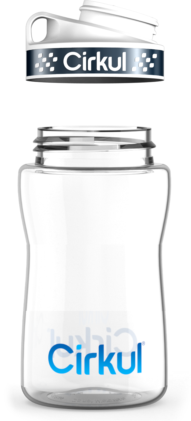 Custom 32oz. Plastic Bottle & Comfort Grip Lid