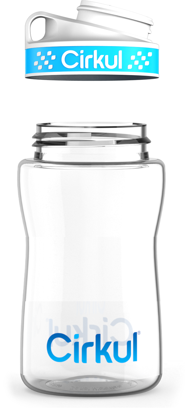 Custom 32oz. Plastic Bottle & Comfort Grip Lid