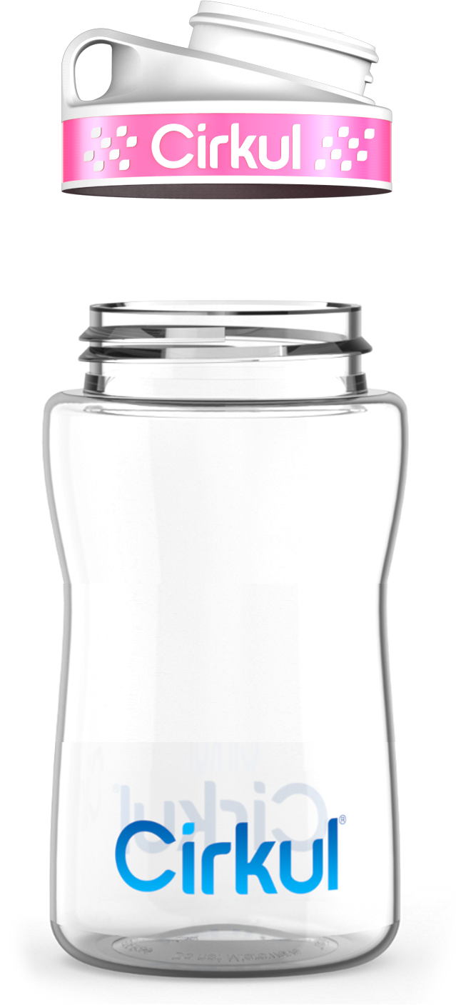 Custom 32oz. Plastic Bottle & Comfort Grip Lid