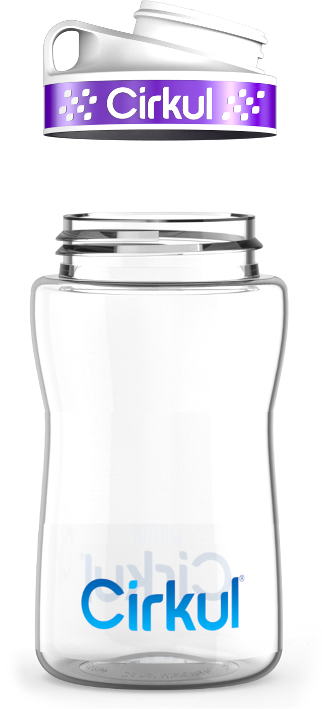 Custom 32oz. Plastic Bottle & Comfort Grip Lid